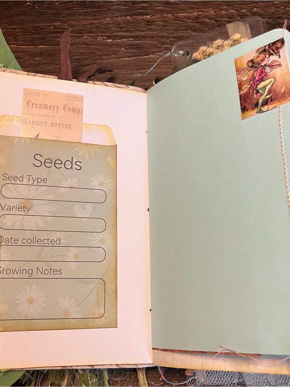 Fairy Junk Journal Grungy Floral Woodland Forest Boho Softcover 3 Signatures - Picture 8 of 16